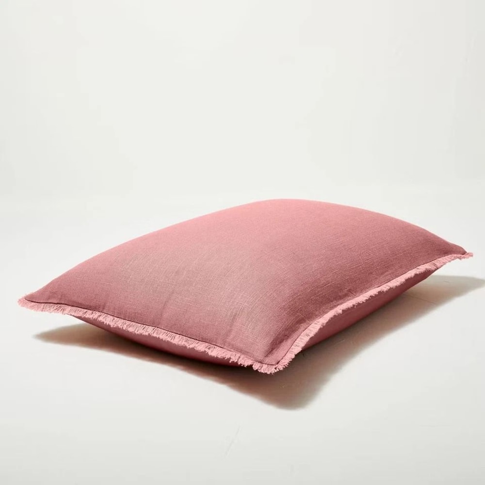 Rose Heavyweight Comforter Set Solid Down Alternative FullQueen Soft Linen Blend MachineWashable 3