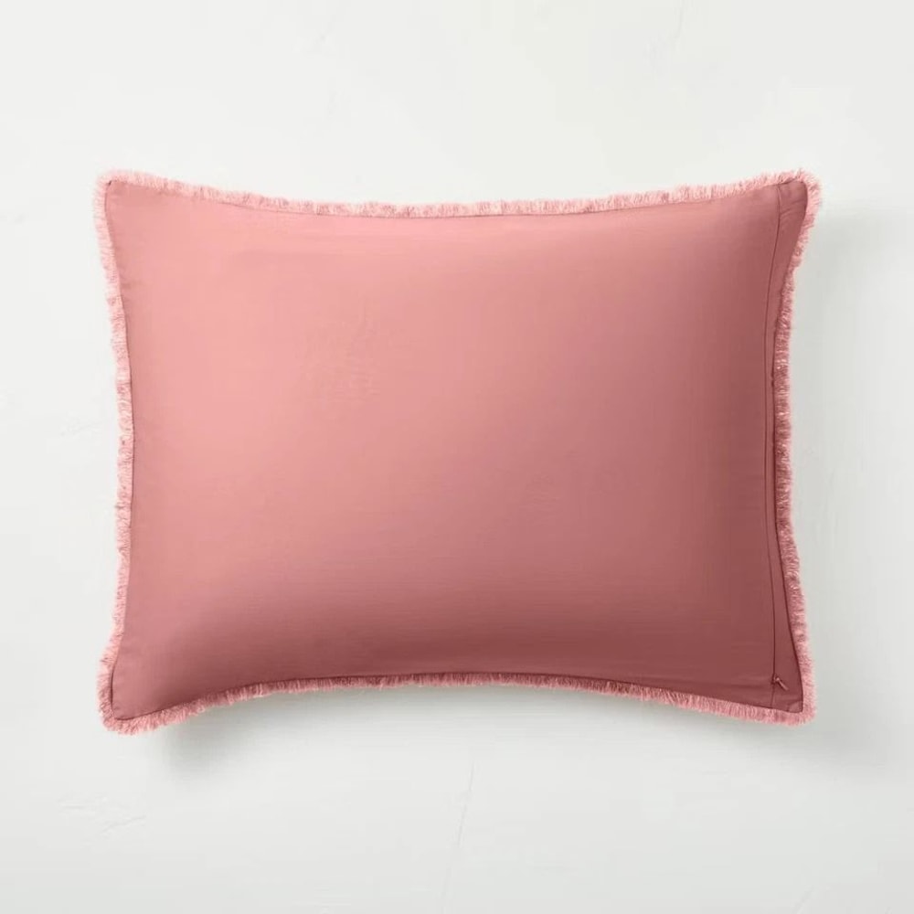 Rose Heavyweight Comforter Set Solid Down Alternative FullQueen Soft Linen Blend MachineWashable 4