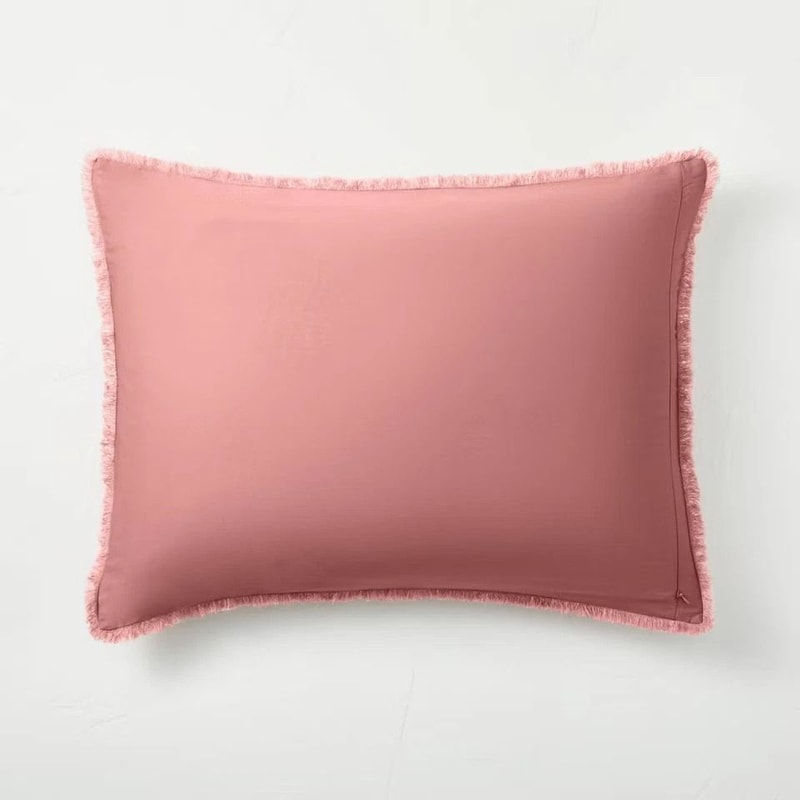 Rose Heavyweight Comforter Set Solid Down Alternative FullQueen Soft Linen Blend MachineWashable 4