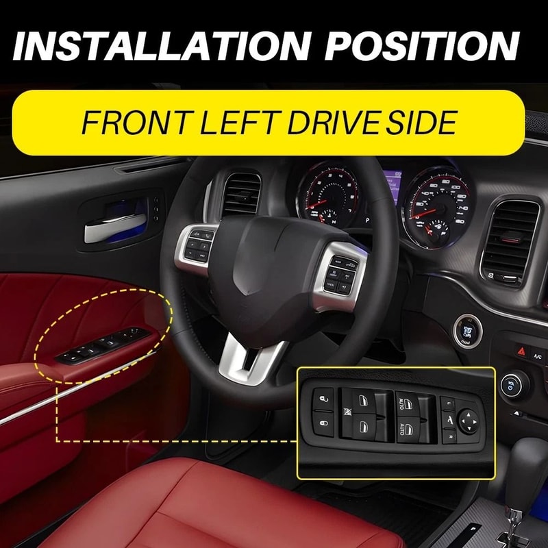 Power Window Control Switch For Driver Side Master Durable Perfect Fit Replacement 5