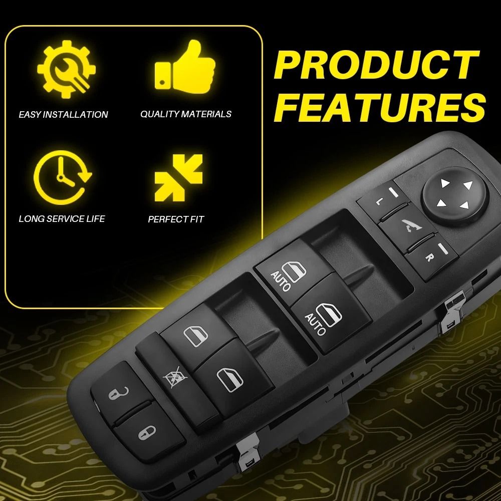 Power Window Control Switch For Driver Side Master Durable Perfect Fit Replacement 7