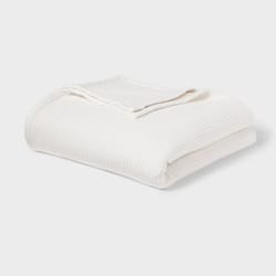 bed blanket full/queen, comfortable, cozy, machine washable - threshold