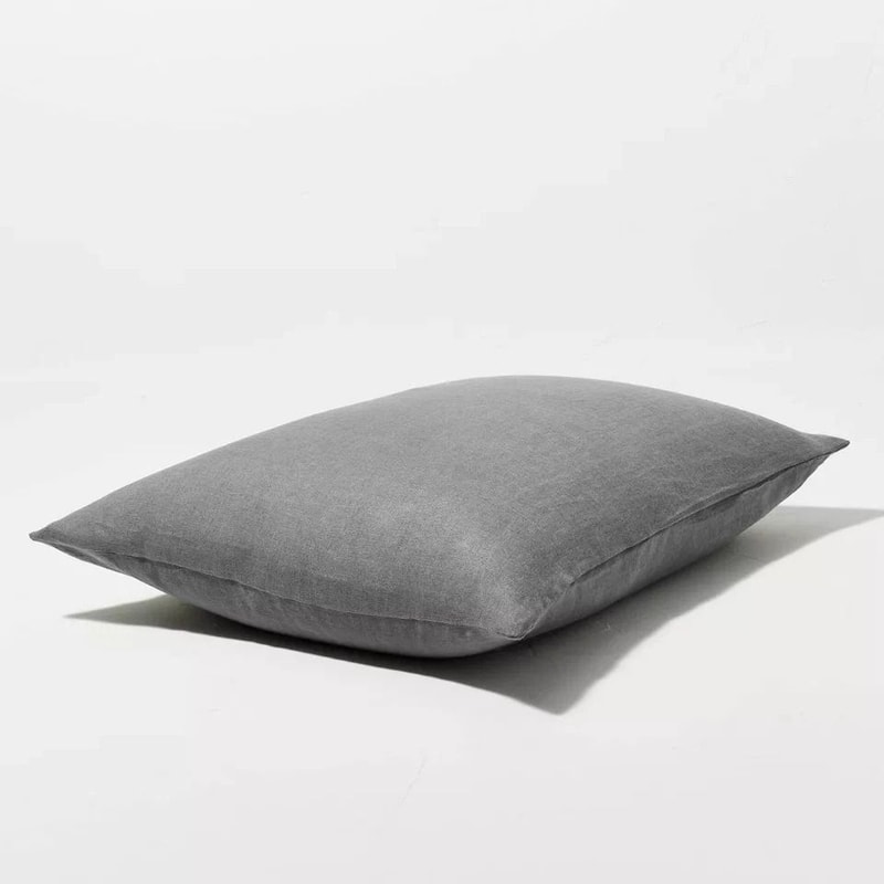 FullQueen Hemp Duvet Sham Set Dark Gray Lightweight Comfortable Bedding For Relaxing Sleep 1