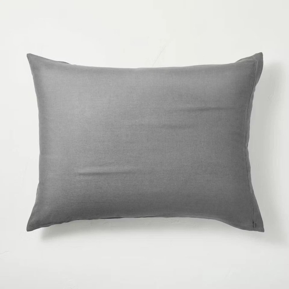 FullQueen Hemp Duvet Sham Set Dark Gray Lightweight Comfortable Bedding For Relaxing Sleep 3