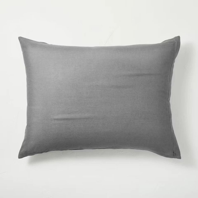 FullQueen Hemp Duvet Sham Set Dark Gray Lightweight Comfortable Bedding For Relaxing Sleep 3