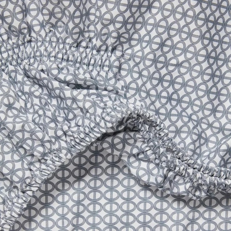 Threshold Full Thread Count Performance Sheet Set Blue Geo Pattern Soft Cotton 2