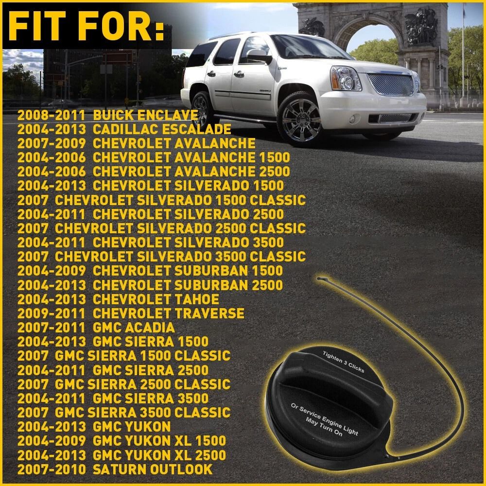 GM Silverado Fuel Gas Tank Filler Cap WTether HighQuality Replacement Easy Installation 1