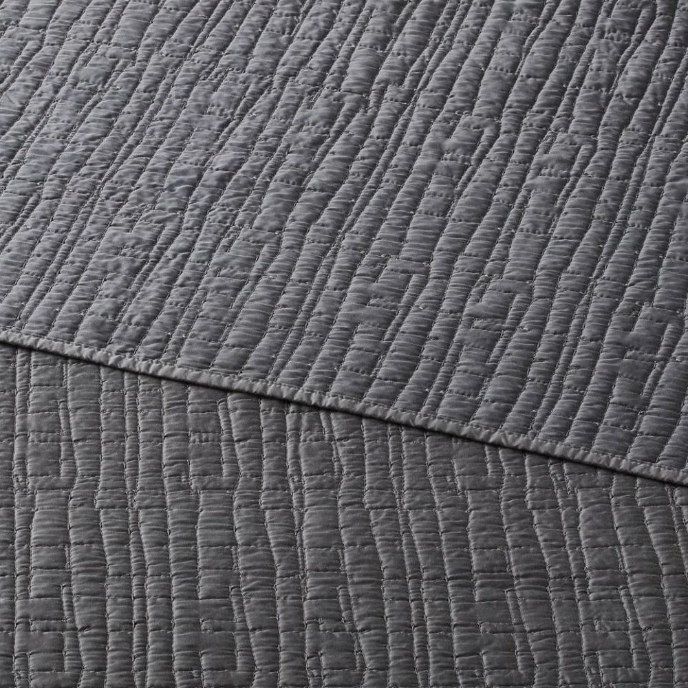 Luxe King Quilt In Dark Gray Lyocell Shell By Threshold Cozy CottonPolyester Fill Easy Care 2