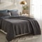 Luxe King Quilt In Dark Gray Lyocell Shell By Threshold Cozy CottonPolyester Fill Easy Care 0