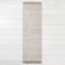 Bleached Jute Fringe Runner Gray Indoor Woven Rug Flat Pile Resilient And Charming Tassel Detailing 0