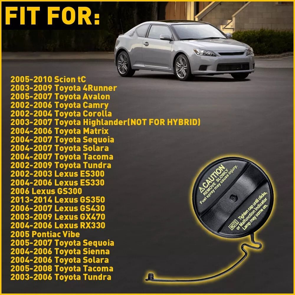 HighPerformance Factory Gas Cap Durable ABS Fuel Cap Easy Install Prevents Engine Light Secure Fuel 1