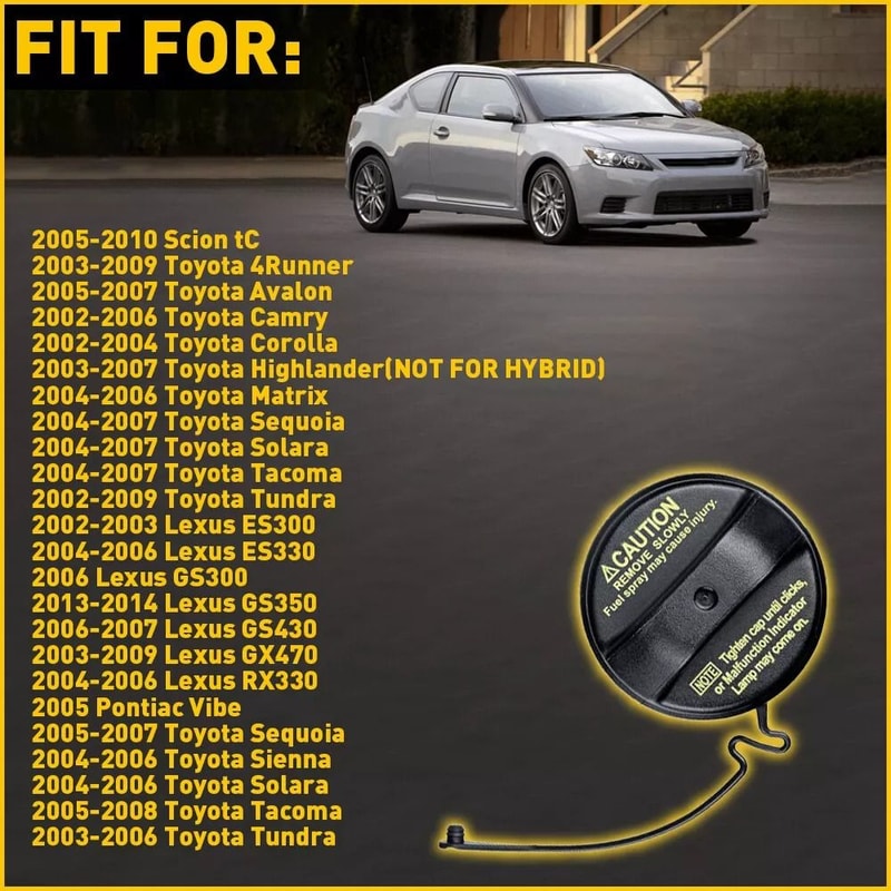 HighPerformance Factory Gas Cap Durable ABS Fuel Cap Easy Install Prevents Engine Light Secure Fuel 1