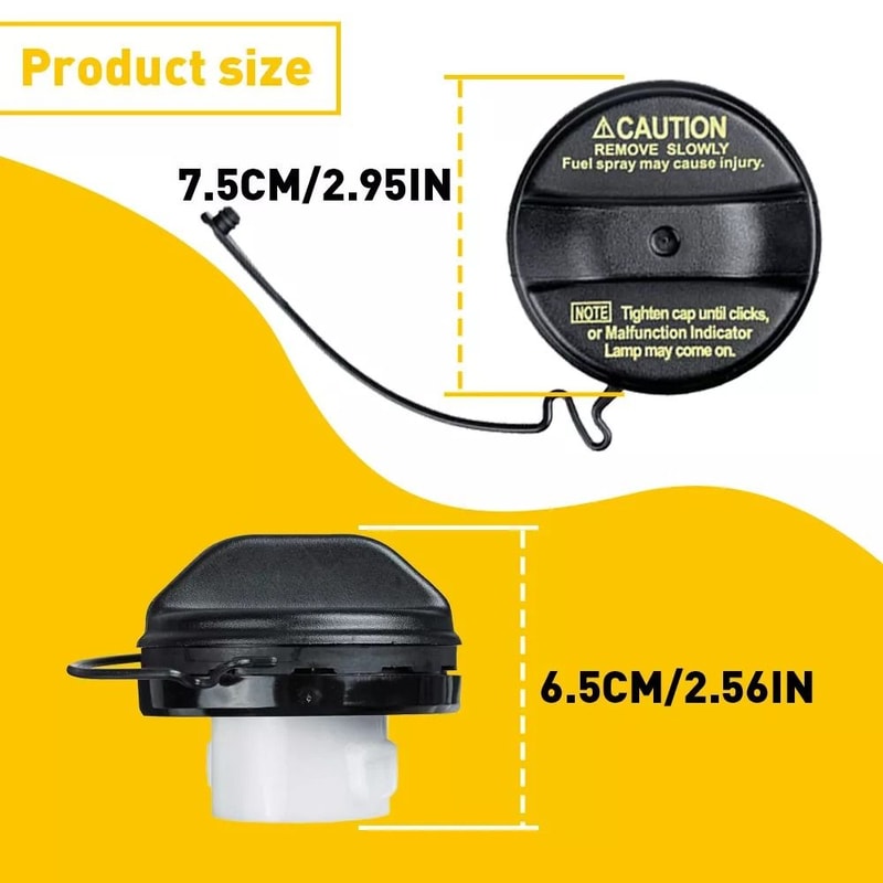 HighPerformance Factory Gas Cap Durable ABS Fuel Cap Easy Install Prevents Engine Light Secure Fuel 2