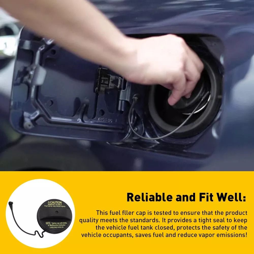 HighPerformance Factory Gas Cap Durable ABS Fuel Cap Easy Install Prevents Engine Light Secure Fuel 4