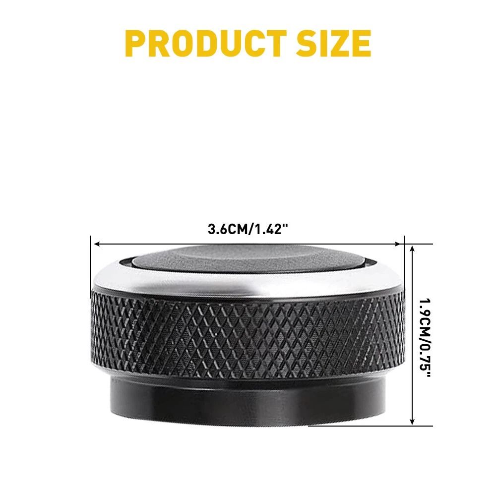 HighQuality Switch Knob Heater For Climate Control Black Button ABS Plastic Aluminum Alloy 2