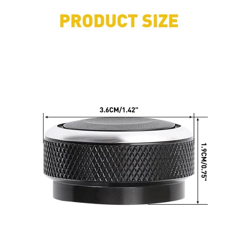 HighQuality Switch Knob Heater For Climate Control Black Button ABS Plastic Aluminum Alloy 2