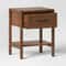 Threshold Warwick End Table With Drawer Brown Wood Finish Rattan Mesh Versatile Accent Side Table 4