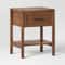 Threshold Warwick End Table With Drawer Brown Wood Finish Rattan Mesh Versatile Accent Side Table 5
