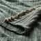 Reversible FullQueen Cotton Chambray Coverlet Dark Teal Blue Soft Jacquard Weave 3