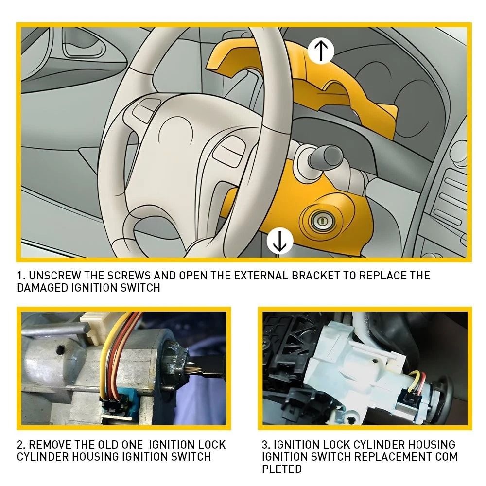 Durable Ignition Key Switch Cylinder Kit W Keys And Door Locks Simple Installation And Perfect Matc 2