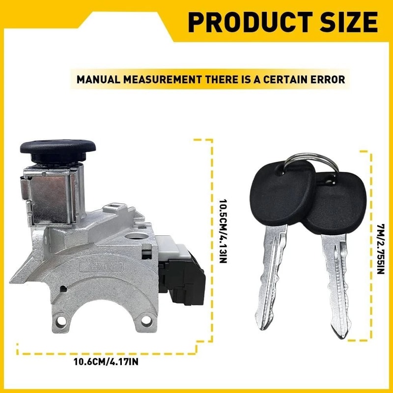 Durable Ignition Key Switch Cylinder Kit W Keys And Door Locks Simple Installation And Perfect Matc 3
