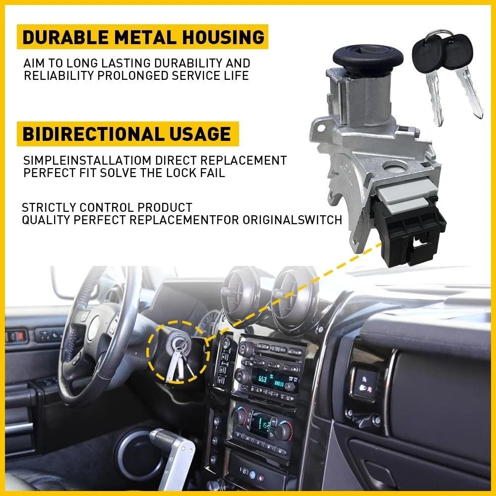 Durable Ignition Key Switch Cylinder Kit W Keys And Door Locks Simple Installation And Perfect Matc 8