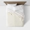DoubleCloth Solid Threshold Quilt Jacquard Design Cream FullQueen Soft And Elegant Bedding Option 4