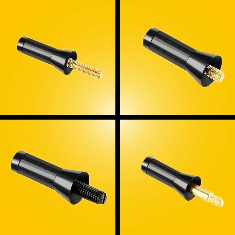 Carbon Fiber Radio Antena Screw Car Antenna Kit FM Antena Black For Better Signal Reception 6