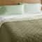 Lightweight FullQueen Reversible Quilt Tonal Green With Diamond Stitching Thread Count Polyester Fi 0