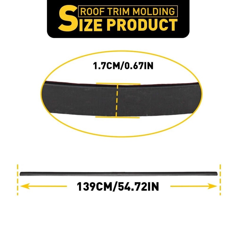 Weatherstrip Roof Drip Molding For Vehicle High Durability Easy Install AntiAging Rubber Material 4