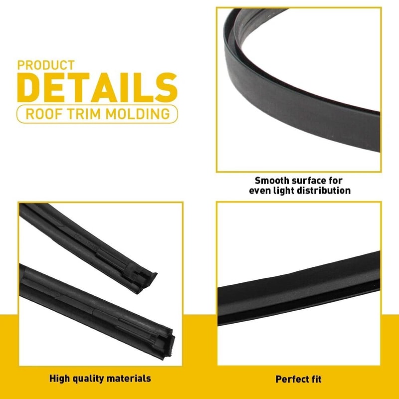 Weatherstrip Roof Drip Molding For Vehicle High Durability Easy Install AntiAging Rubber Material 5