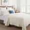King Double Cloth Quilt Cream Threshold Jacquard Weave Midweight Bedspread For YearRound Comfort 3