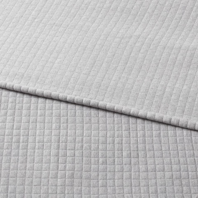 Soft FullQueen Jersey Quilt Heather Gray Cozy Polyester Fill Machine Washable Threshold 3