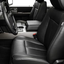 perforated leather seat cover, expedition driver bottom, black, comfortable & durable car seat protector