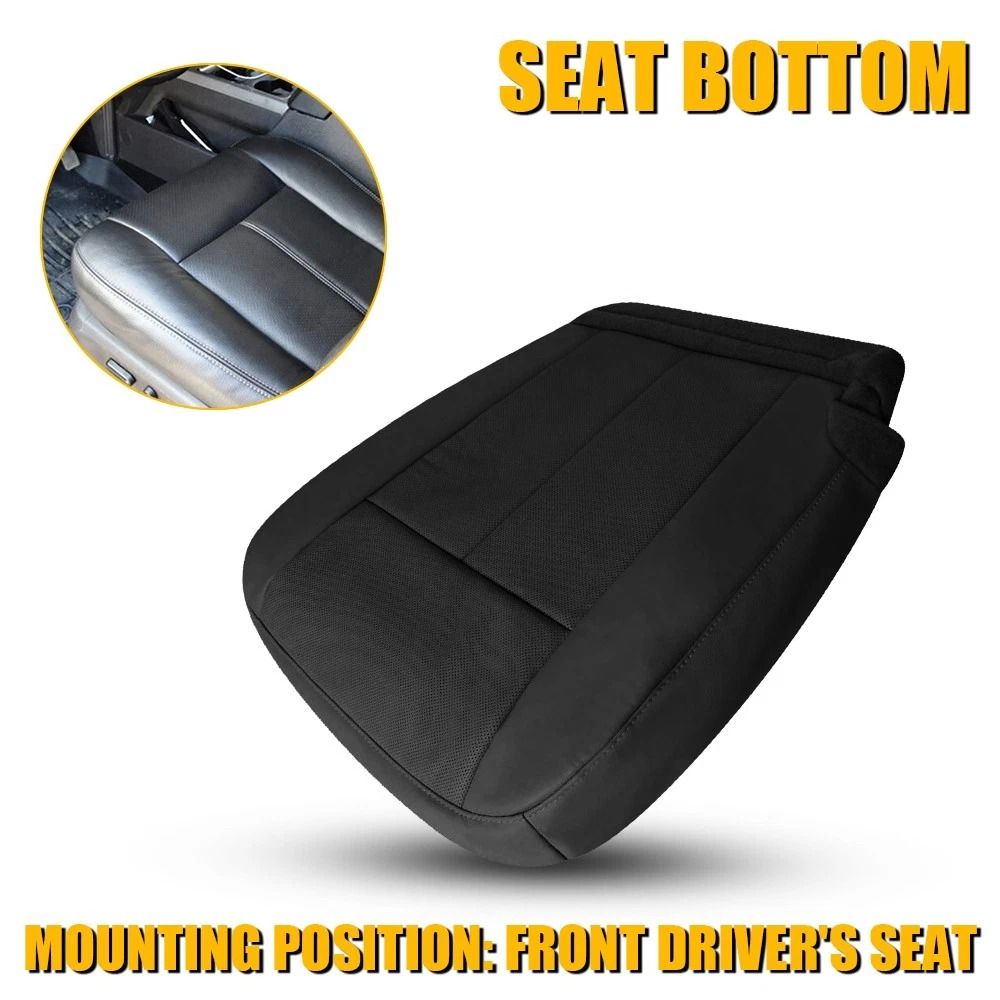 Perforated Leather Seat Cover Expedition Driver Bottom Black Comfortable Durable Car Seat Protecto 11