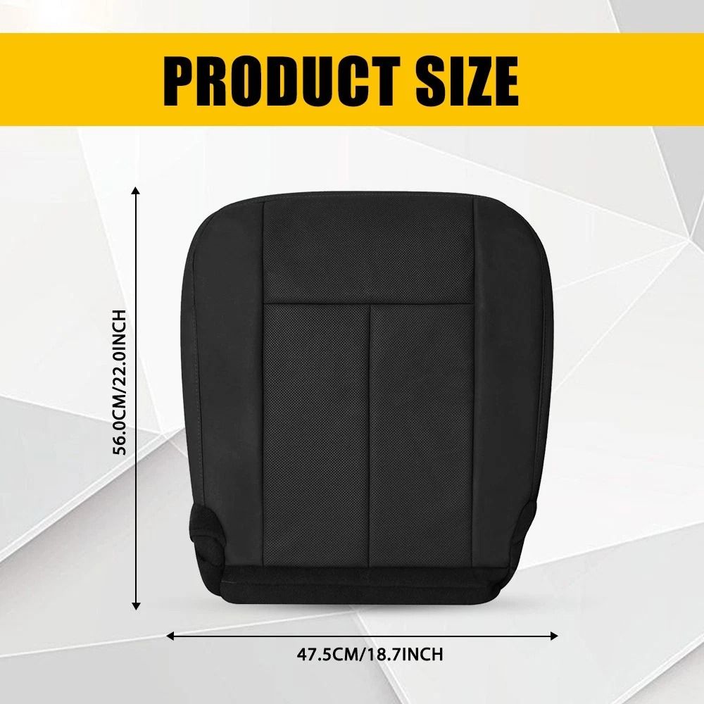 Perforated Leather Seat Cover Expedition Driver Bottom Black Comfortable Durable Car Seat Protecto 3