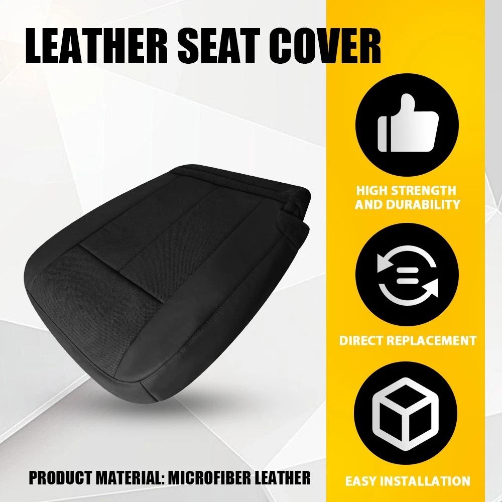 Perforated Leather Seat Cover Expedition Driver Bottom Black Comfortable Durable Car Seat Protecto 8