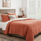 Channel Quilted Threshold Velvet Quilt TerracottaBronze FullQueen For A Luxurious Bed 0