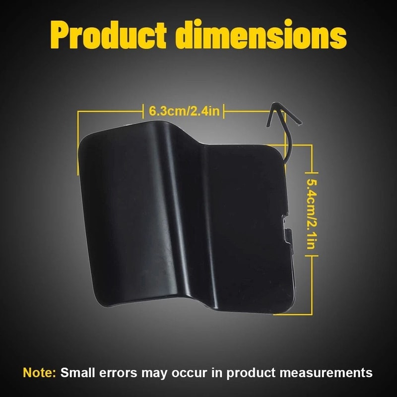 Car Front Bumper Tow Hook Cover Black Towing Eye Cap Durable ABS Tow Cap For Perfect Fit And Aesthe 3