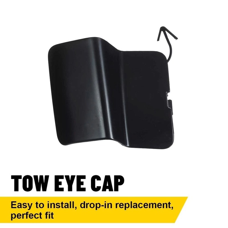 Car Front Bumper Tow Hook Cover Black Towing Eye Cap Durable ABS Tow Cap For Perfect Fit And Aesthe 7