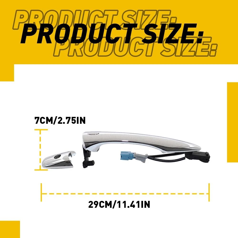 Chrome Front Driver Side Exterior Door Handle Durable Quality Assurance Replacement For Vehicle 3