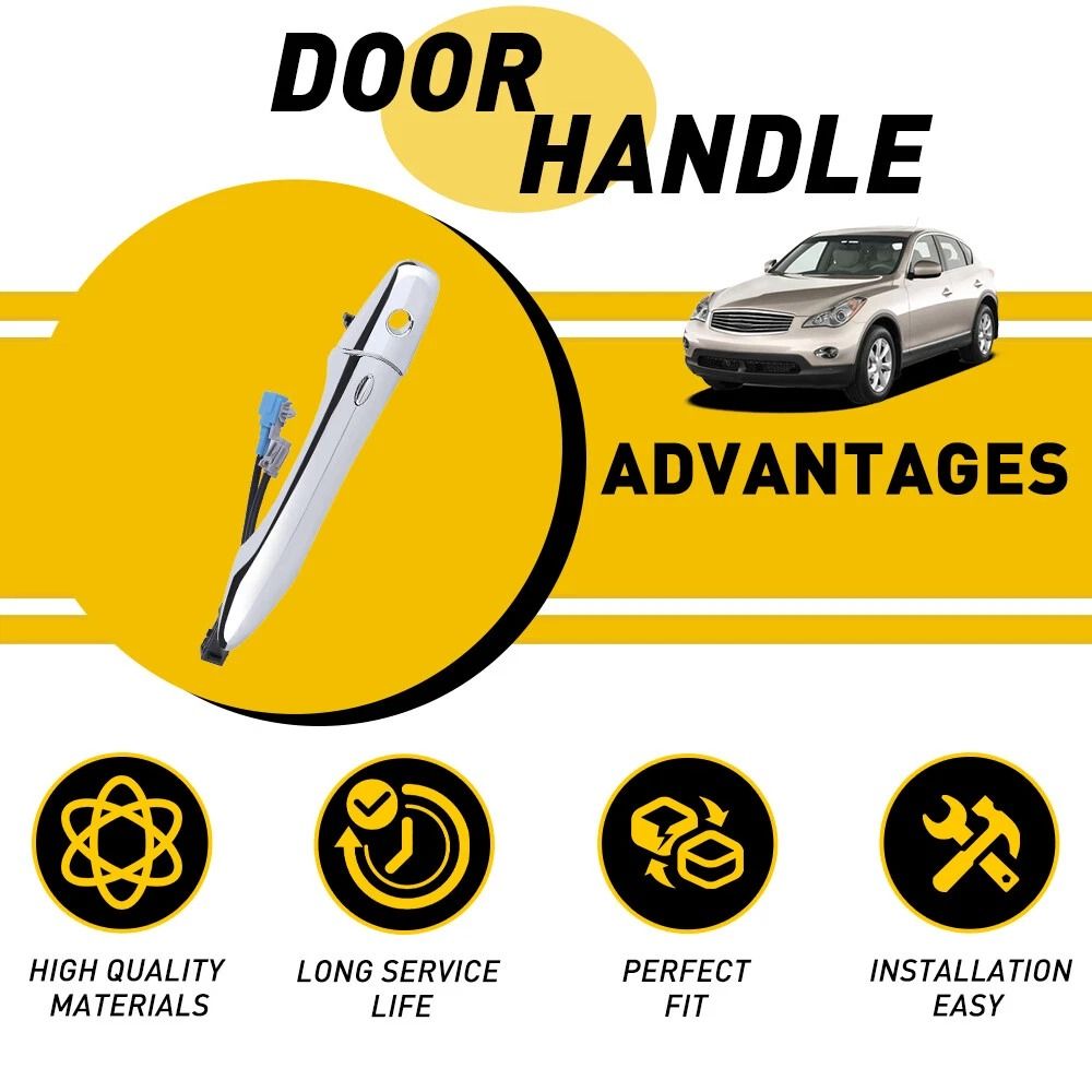 Chrome Front Driver Side Exterior Door Handle Durable Quality Assurance Replacement For Vehicle 6