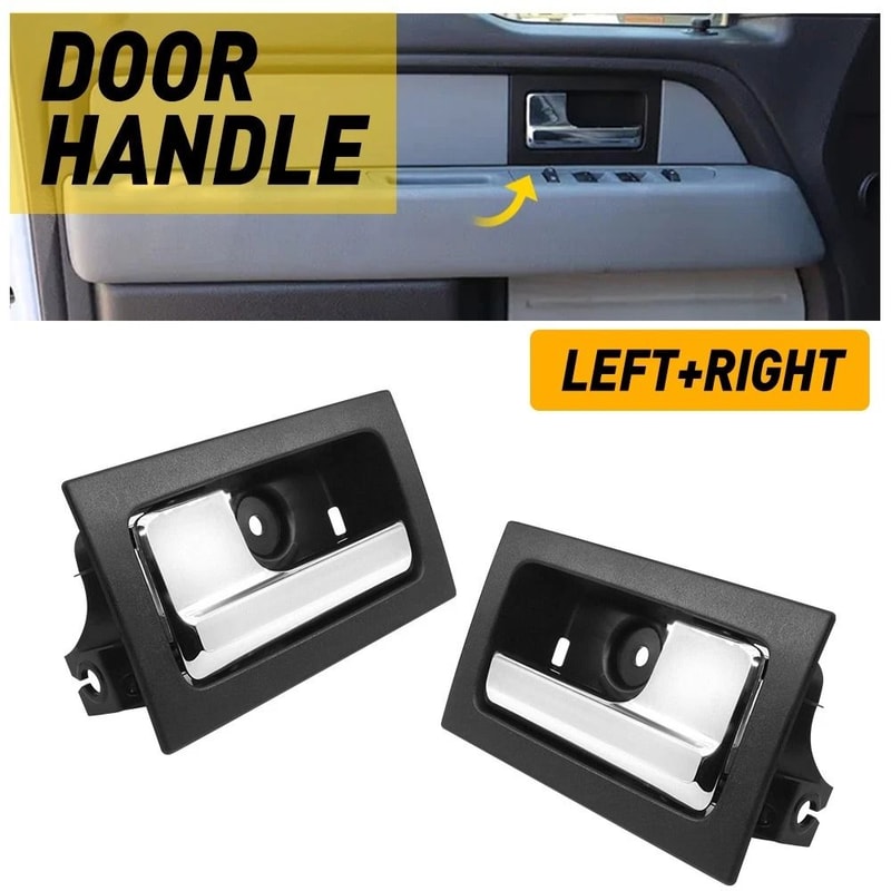 HighQuality Black Chrome Front Rear Left Right Interior Door Handle ABS Material Durable Perfect 1