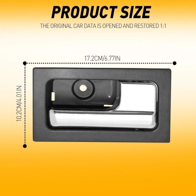 HighQuality Black Chrome Front Rear Left Right Interior Door Handle ABS Material Durable Perfect 3