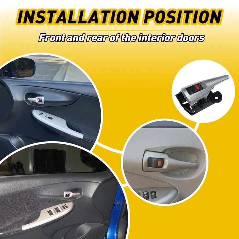 Front Rear LH RH Door Handle HighQuality Plastic Interior Inside Strict Quality Control Durable Fit 2