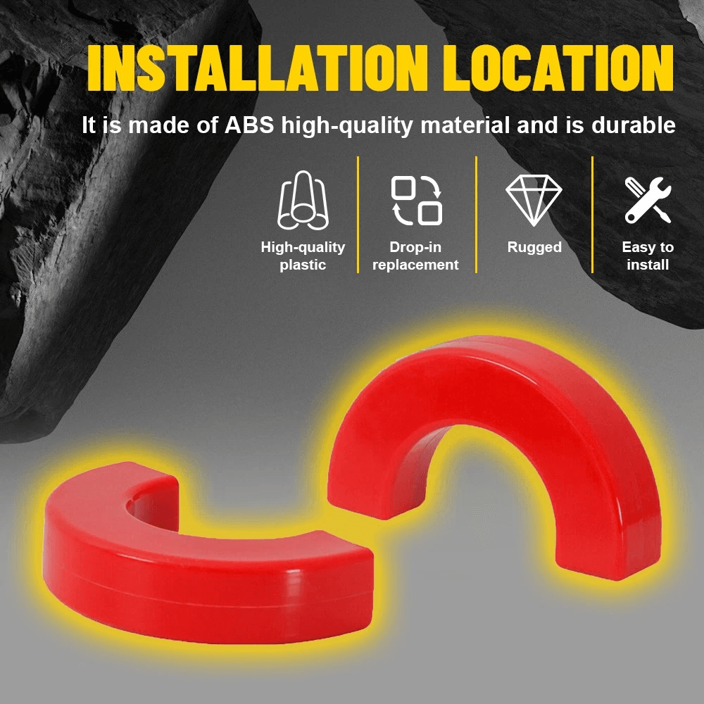 RED Front Bumper Tow Hook Trailer Cover Durable Trim Easy Installation High Durability 4