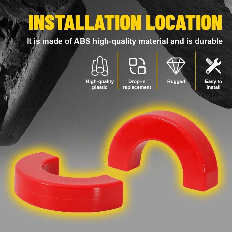 RED Front Bumper Tow Hook Trailer Cover Durable Trim Easy Installation High Durability 4