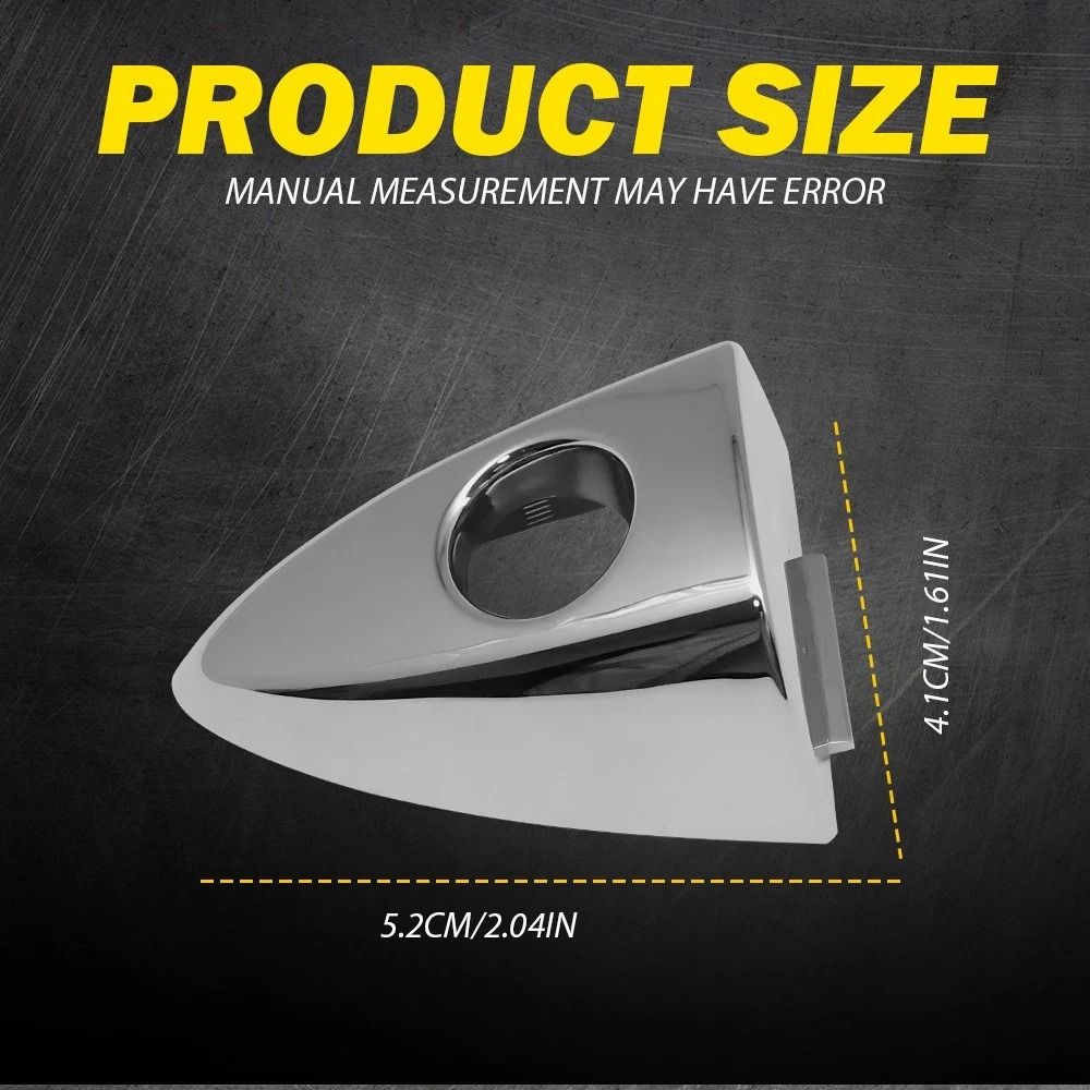 Chrome Front Driver Door Handle Key Bezel Cover Durable Car Keyhole Bezel Simple Install HighQualit 2