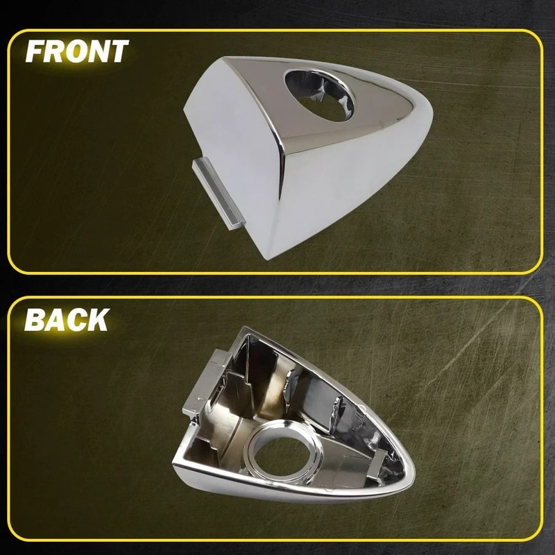 Chrome Front Driver Door Handle Key Bezel Cover Durable Car Keyhole Bezel Simple Install HighQualit 3