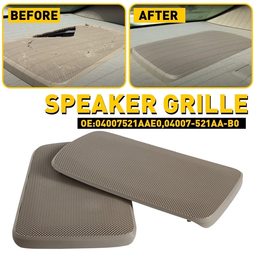 Tan Rear Speaker Grille Covers Set Superior ABS Plastic Stable Performance Simple Installation For 1